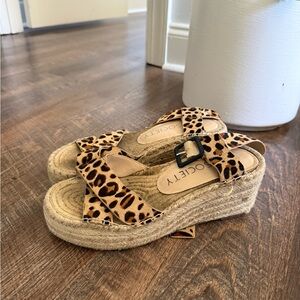 Society Animal Print Espadrille Wedges